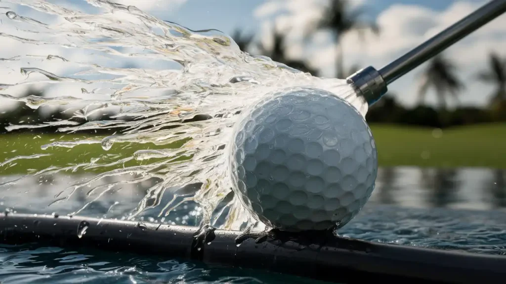 how clean golf balls with pipe