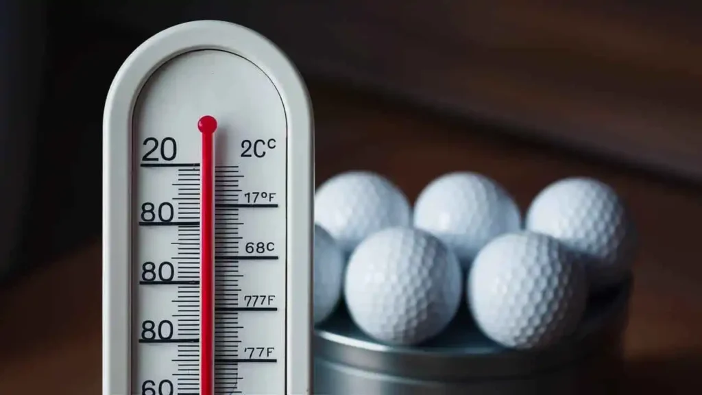 how to store golf balls using temparature control