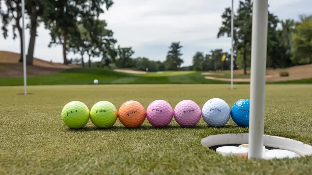 What color golf ball is easiest to see