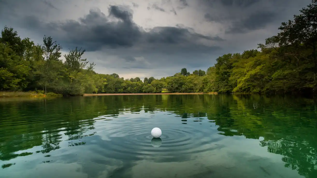 golf ball getting waterlogged