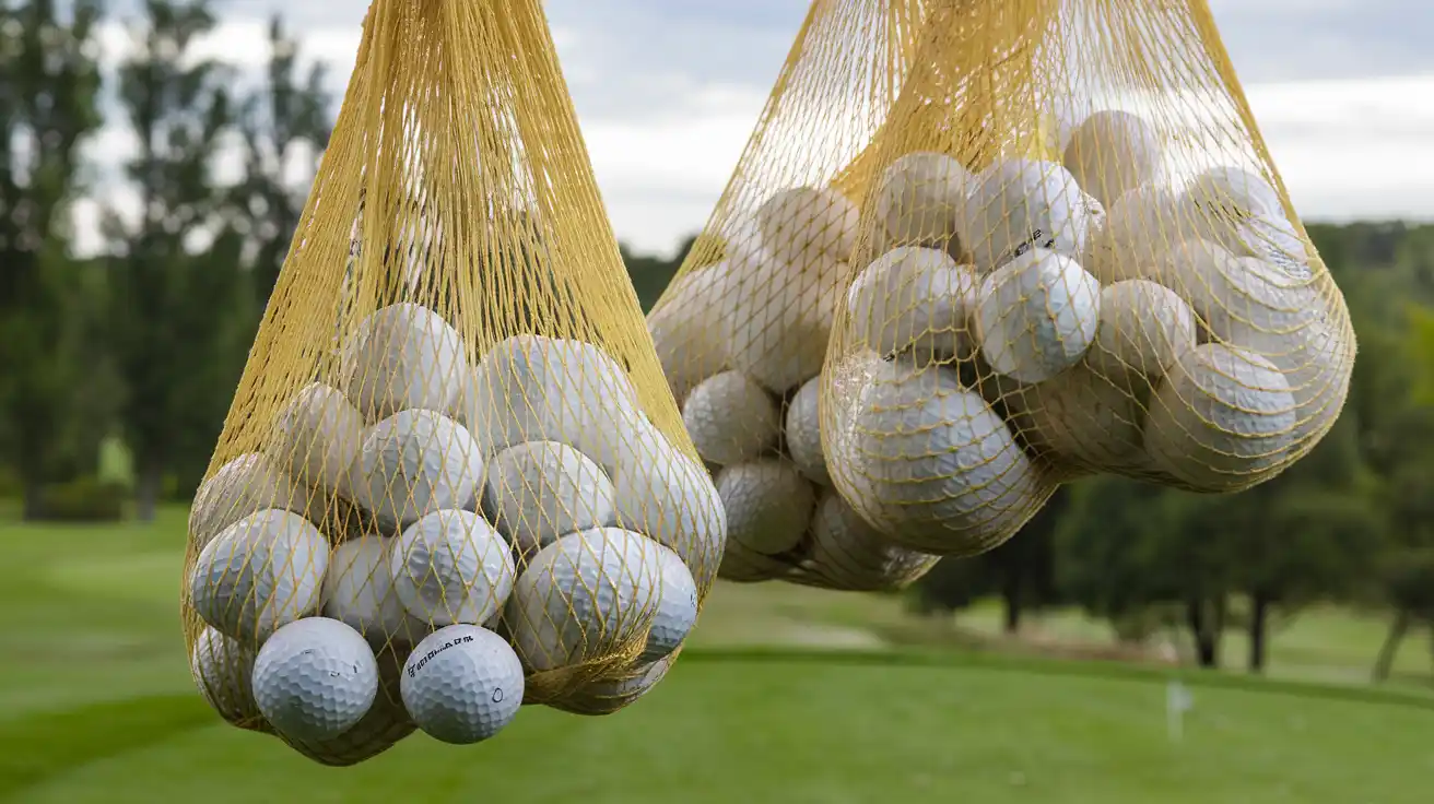 golf balls getting dried in waterproof bags