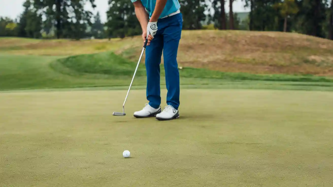 golfer putting a golf ball