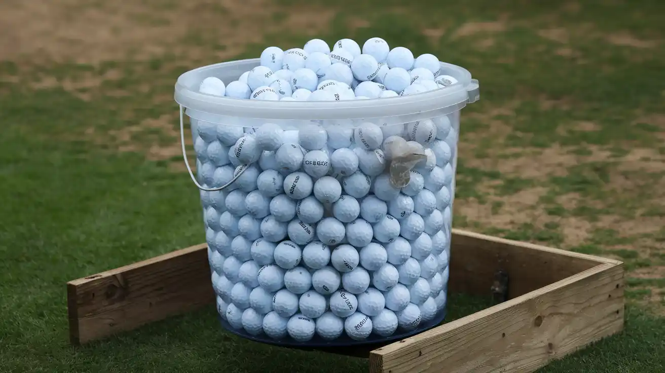 how many golf balls fit in a 5 gallon bucket of golf balls